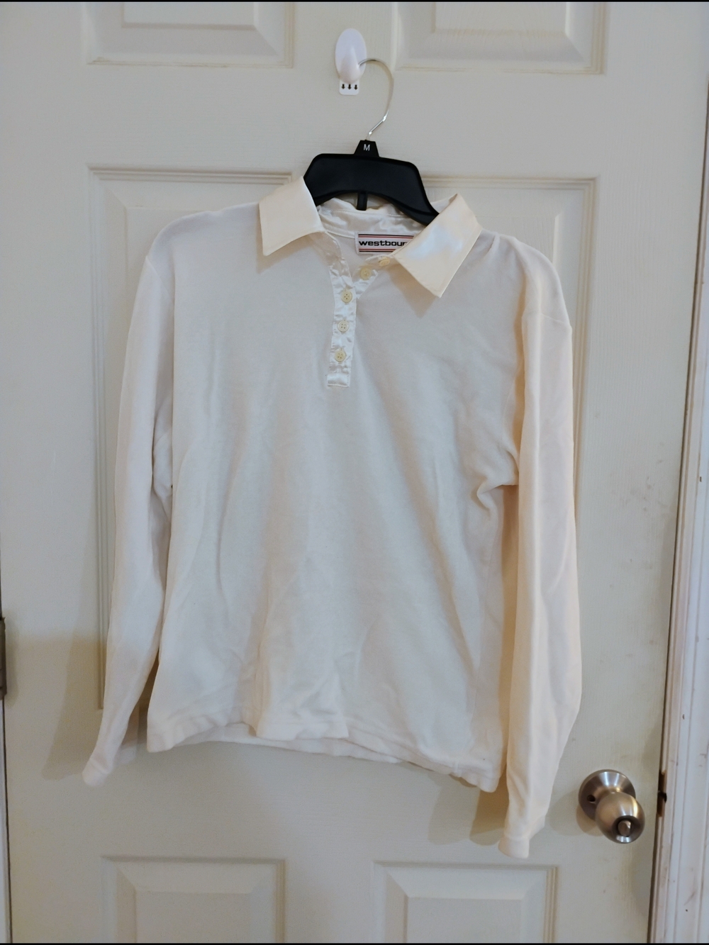Westbound Ivory Long-Sleeve Polo Shirt